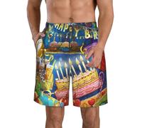 TRESILA Men's Swim Shorts & Ttrunks | One Basket Lemons | Mens Bbeach Shorts, Summer Board Shorts, Quick Dry, Fashion, Casual