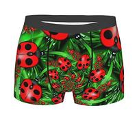 TRESILA Red Ladybug/Boxer Shorts Mens, Breathable, Comfort Fit Boxer Trunks, Stretch Boxer Briefs, Soft Fabric Mens Everyday Underwear Trunks