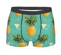 TRESILA Tropical Fruit Pineapple/Boxer Shorts Mens, Breathable, Comfort Fit Boxer Trunks, Stretch Boxer Briefs, Soft Fabric Mens Everyday Underwear Trunks