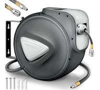 TRESKO® 20 m Compressed air Hose Reel Automatic 1/4 inch Connection Hose Reel, wall Hose Holder, Hose Reel, Compressed air Hose Reel.