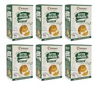 TRESORS GOURMANDS Authentic French Waffle Butter Crackers Snack, Boursin Cheese Flavor, More Than 40% Cheese, Natural Ingredients, Pack of 6 x 60g Boxes