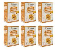 TRESORS GOURMANDS Authentic French Waffle Butter Crackers Snack, Maroilles Cheese Flavor, More Than 40% Cheese, Natural Ingredients, Pack of 6 x 60g Boxes