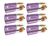 TRESORS GOURMANDS Authentic French Waffle Crispy Crackers Snack, Garlic Herbs Flavor, Natural Ingredients, Pack of 6 x 95g Boxes
