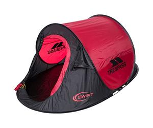 Trespass 2 Man Pop Up Tent Waterproof 2 Person Tent Taped Seams 245x145x100cm For Camping Hiking Festival with Carry Bag Swift