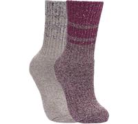 Trespass 2 Pack Hadley Hiking Boot Socks In Mid Grey Mid Grey 3-6
