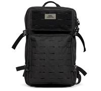 Trespass 45L Daypack Tactara - 4 Compartments, Hook & Loop/Carabiner Attachment Zones, Sternum and Waist Strap, Internal Organiser, Laptop Sleeve, Hidden Rear Pouch, Tightening Straps