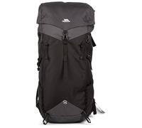 Trespass 75L Hiking Backpack Pass 75 - Drawcord Main Compartment, Adjustable Back System, Walking Pole System, Hydration Pack System, Waterproof Fabric Raincover 5000mm, Padded Shoulder Straps