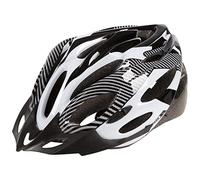 Trespass Adult Bike Helmet Cycle Safety Lightweight Design Specialized for Men Women with Detachable Visor, Adjustable Fit, Multiple Colours Red, White & Black Crankster