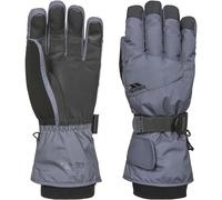 Trespass Ergon II Adults Waterproof Ski Gloves in Grey & Black with Nose Wipe