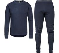 Trespass Adults Mystery Warm Winter Super Soft Top Bottoms Base Layer Set - Navy