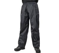 Trespass Unisex Qikpac Packaway Waterproof Trousers Black L