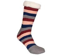 Trespass Adults Soft Winter Socks Mid Length Plush Striped Pattern Cinda