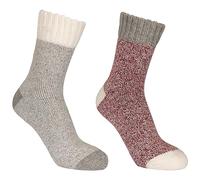 Trespass Adults' Walking Socks Inigo Grey Marl/Cherry Marl 3/6