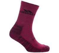 Trespass Adults Walking Socks Lightweight Eco Leader Fig Melange 3/6