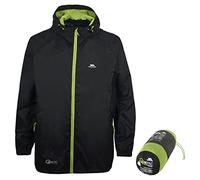 Trespass Qikpac Jacket, Black, XXS, Compact Packaway Waterproof Jacket Adult Unisex, Black, XX-Small / 2X-Small / 2XS