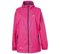 Trespass Adults Waterproof Jacket Qikpac - Lightweight Packaway Raincoat, 2 Zip Pockets, Full Body Front Adjustable Hood, Storm