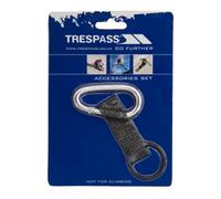 Trespass Affix 6mm Carabineer With Strap And Rubber Ring Silver (One Size)