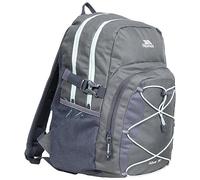 Trespass Albus Backpack Perfect Rucksack for School, Hiking, Camping or Work, Dark Khaki Green With Pale Green Zips, 30 Litre
