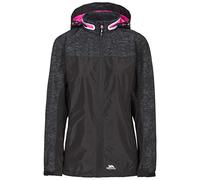 Trespass Attraction, Reflective Print, S, Waterproof Jacket with Concealable Hood for Ladies, Grey, Small