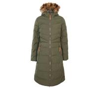 Trespass Women's Casual Jacket Audrey - Long Length Padded Winter Jacket, Fur Trimmed Hooded Puffer Coat, Ladies Parka Jacket with Pockets, Quilted Jacket Casual Outerwear