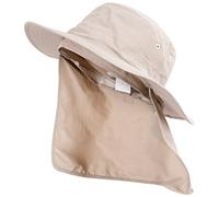 Trespass Bucket Hat Bearing – Unisex Quick-Dry with Fold-Away Neck Protector – S/M Pebbles