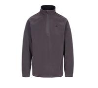 Trespass Mens Casual Fleece Top Blackford - Anti Pilling, 1/2 Zip Neck, Contrast Inner Collar, Contrast Neck Tape, Knitted, 100% Polyester Dark Grey