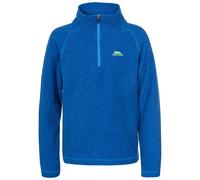 Trespass Boys Fleece Top Keynote - 1/2 Neck Zip, Brushed Back, Anti-Pilling Fabric, Contrast Trims, Striped Catatonic Microfleece, 100% Polyester Blue