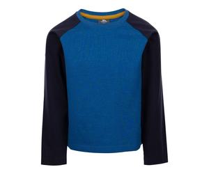Trespass Boy's Colley Long-Sleeved T-Shirt in Blue | Size: 7-8 Years Trespass Blue 7-8 Years