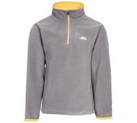 Trespass Boys Fleece Jumper - Lightweight Warm Half Zip Pullover with Contrast Binding on Cuffs, Contrast Inner Collar, 1/2 Zip in Contrast Colour, 100% Polyester Microfleece Storm Grey