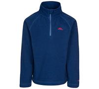 Trespass Boys Fleece Top Keynote - 1/2 Neck Zip, Brushed Back, Anti-Pilling Fabric, Contrast Trims, Striped Catatonic Microfleece, 100% Polyester Dark Navy