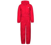 (3-4 Years, Red) Trespass Kids Rainsuit Waterproof Button