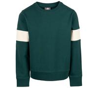 Trespass Boys Long Sleeve Cotton Top Ribbed Neck and Contrasting Sleeves Antro Green