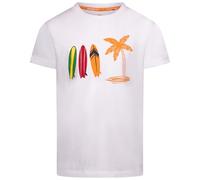 Trespass Boys Round Neck T-Shirt Alltown - Kids Short Sleeve T-Shirt, Summer Beach Print Surfer Palm Tree, Casual Tees for Children, Cotton Rich Quick Dry Boy's Tshirt