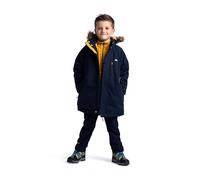 Trespass Boys Waterproof Jacket Parka Style Raincoat with Removable Hood Windproof Taped Seams School Coat Casual Jacket Fleece Lined Ultimately