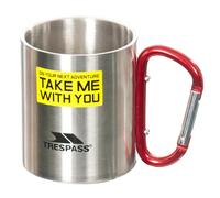 Trespass Stainless Steel Novelty Carabiner Mug Silver One Size