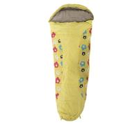 Trespass Bunka Kids Essential Mummy Sleeping Bag for 3-12 Years Boys & Girls 170 x 65 x45 cm, Lemongrass Print