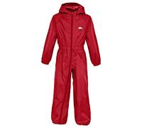 Trespass Button Childs Unisex Rain Suit - Signal Red, Size 2/3