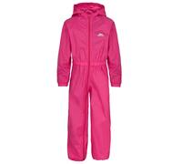 Trespass Button Waterproof Rain Suit in Dark Pink | Size: 2-3 Years Trespass Dark Pink 2-3 Years