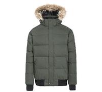 Trespass Calgary, Olive, XL, Warm Down Jacket with Removable Hood, 90% Down for Men, Green, X-Large