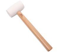 Trespass Camping Mallet Thumpa - Branded Wooden Shaft, Designed for Tent Pegs, Rubber Head, Durable Wood Handle (White)