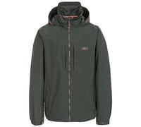 Trespass Cartwright, Olive, L, Waterproof Jacket with Concealed Hood for Men, Large, Green