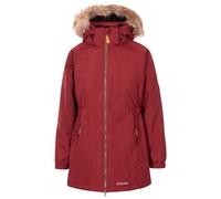 Trespass Celebrity Womens Fleece Lined Parka Jacket Dark Cherry in Size - 8