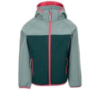 Trespass Kids Full Zip Woven Softshell Jacket Removable Hood Hanbury