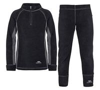 Trespass Childrens/Kids Bubbles Fleece Top And Bottom Base Layers (7-8 Years) (Black)