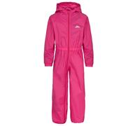 Button Waterproof Rain Suit Trespass Dark Pink 9-10 Years
