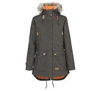 Trespass Clea, Dark Khaki, M, Waterproof Jacket with Concealable Hood for Women, Medium, Green