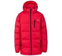 Trespass Clip, Red, S, Warm Padded Waterproof Jacket with Removable Hood for Men, Small, Red