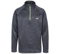 Trespass Collins Mens 1/2 Zip Fleece Black Marl in Size - S