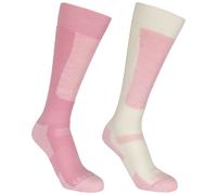 Trespass Convex Ski Socks Pack of 2 in Light Pink | Size: 9-12 Trespass Light Pink 9-12