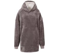 Trespass Unisex Adult Cosiness Oversized Hoodie Blanket - Grey - Size: 32/38/36/34/40/30/54/56/42/44/50/48/46/52/24/28/10/16/18/20/22/26/2/4/8/12/6/14